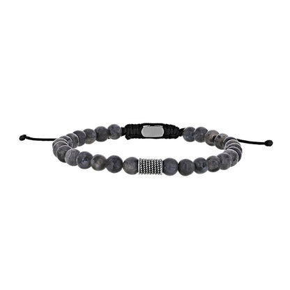 Bracciale in labradorite per lui cordoncino regolabile – Ref. F01-594