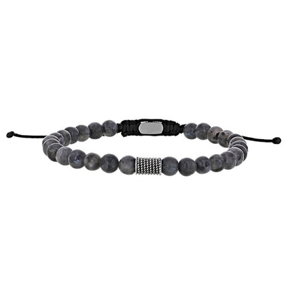 Bracciale in labradorite per lui cordoncino regolabile – Ref. F01-594