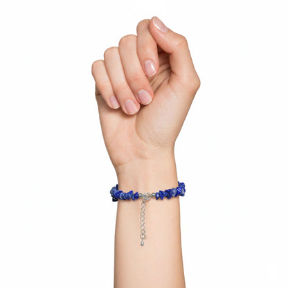 Bracciale in lapislazzuli – Barocco con chiusura – da 19 a 23 cm