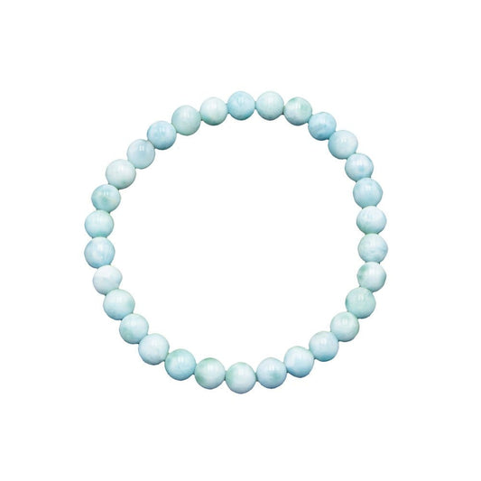 Bracciale in larimar – Perle da 6 mm