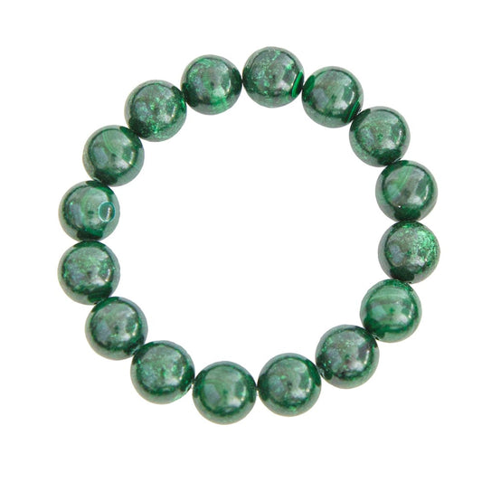 Bracciale in malachite – Perle da 12 mm