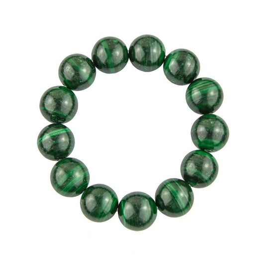 Bracciale in malachite – Perle da 14 mm