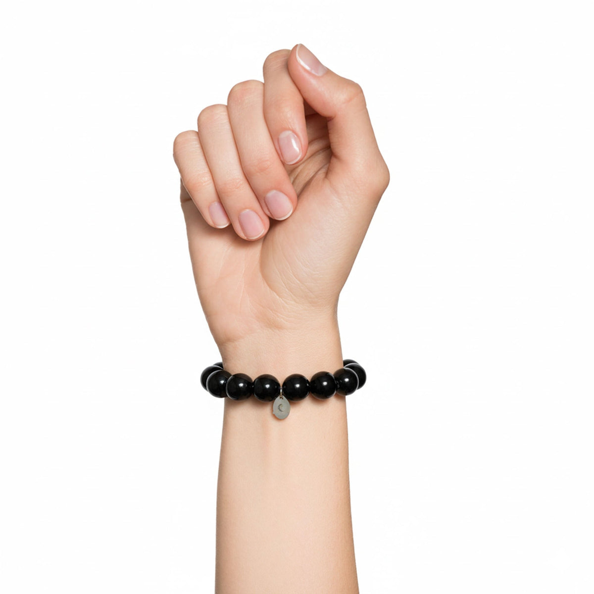 bracciale-in-ossidiana-nera-perle-da-14-mm