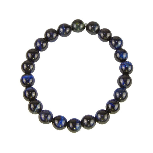 Bracciale in occhio di falco – Perle da 8 mm