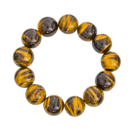 Bracciale in occhio di tigre – Perle da 14 mm