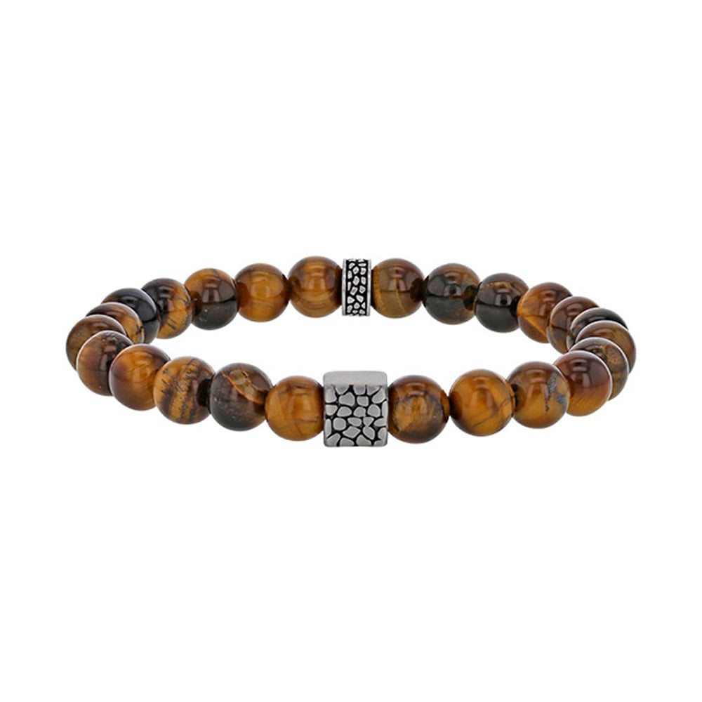 Bracciale in occhio di tigre per lui – Ref. F01-0180