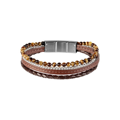 Bracciale in occhio di tigre per lui – Ref. F01-614