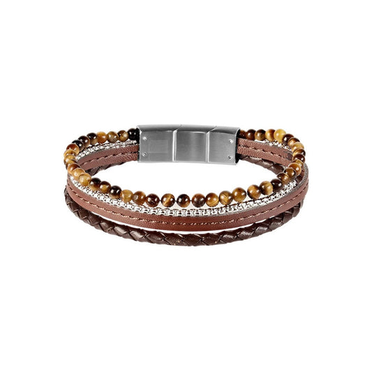 Bracciale in occhio di tigre per lui – Ref. F01-614