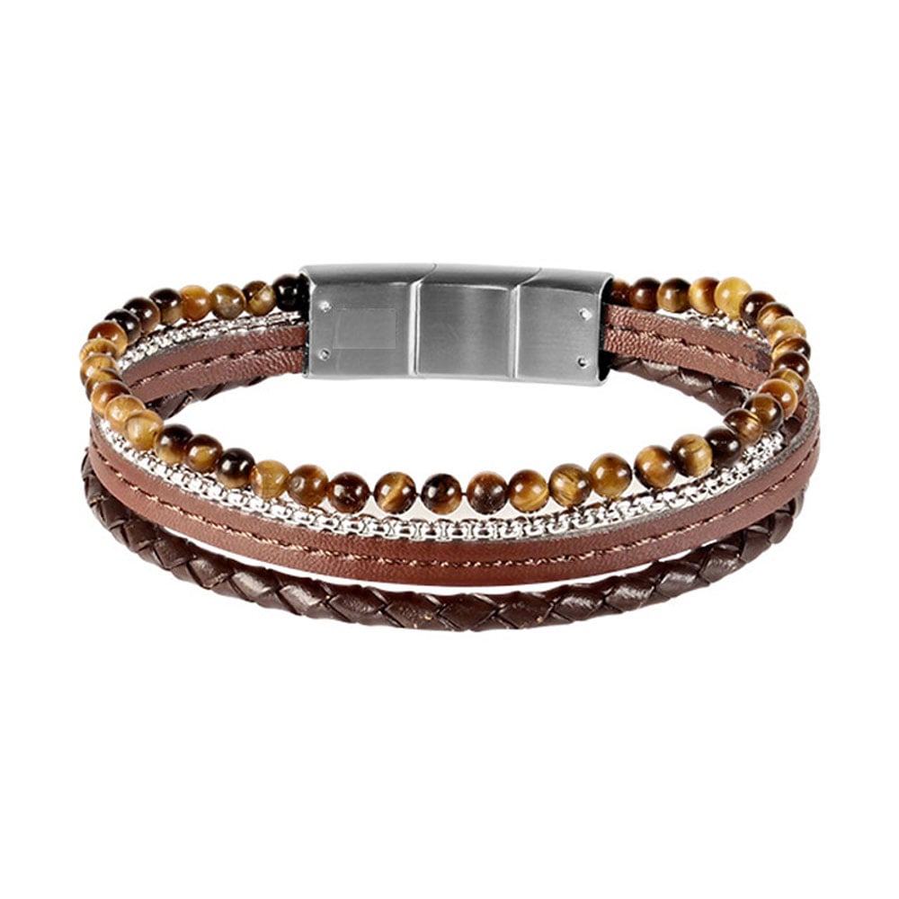 Bracciale in occhio di tigre per lui – Ref. F01-614