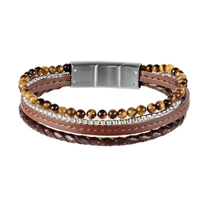 Bracciale in occhio di tigre per lui – Ref. F01-614