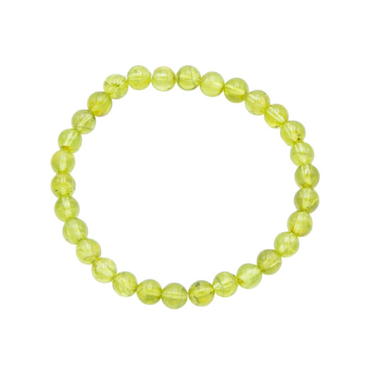 Bracciale in olivina – Perle da 6 mm