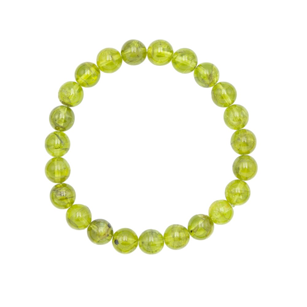 Bracciale in olivina – Perle da 8 mm
