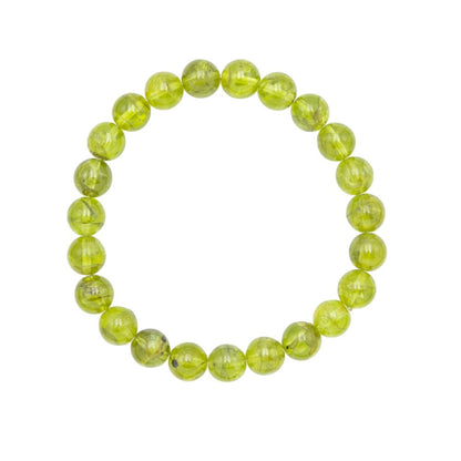Bracciale in olivina – Perle da 8 mm