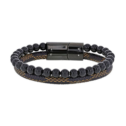 Bracciale in onice per lui – Ref. F01-595