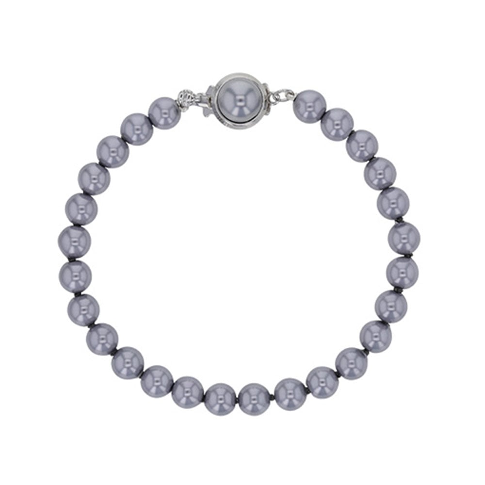 Bracciale in perle di maiorca grises – Perle sferiche da 6 mm
