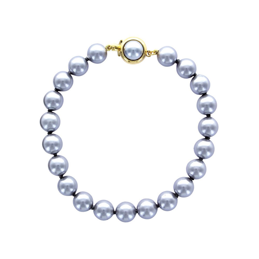 Bracciale in perle di maiorca grises – Perle Sfere 8 mm