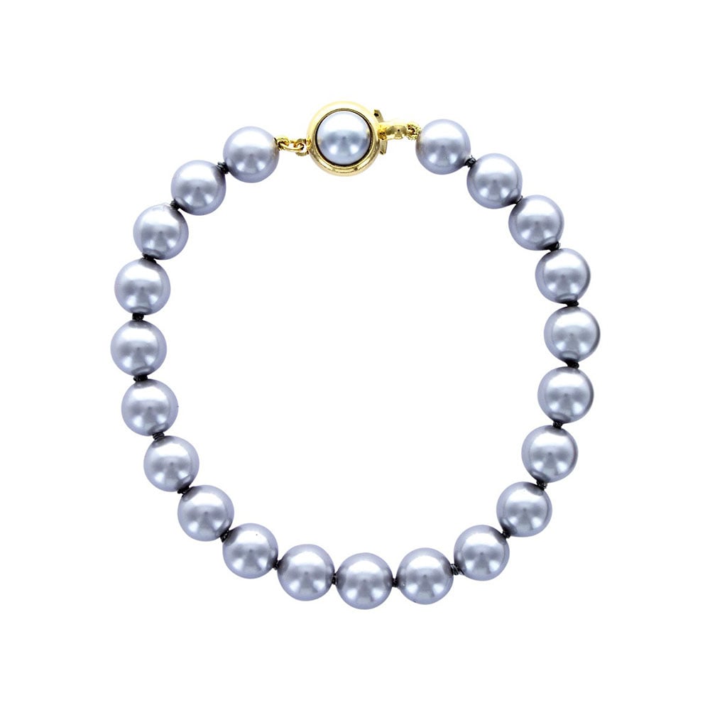 Bracciale in perle di maiorca grises – Perle Sfere 8 mm