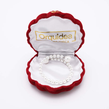 Bracciale in perle di maiorca – 6 e 12 mm – Lunghezza regolabile
