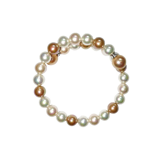 Bracciale in perle di maiorca – 8 e 10 mm – Lunghezza regolabile