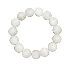 Bracciale in pietra di luna – Perle da 12 mm