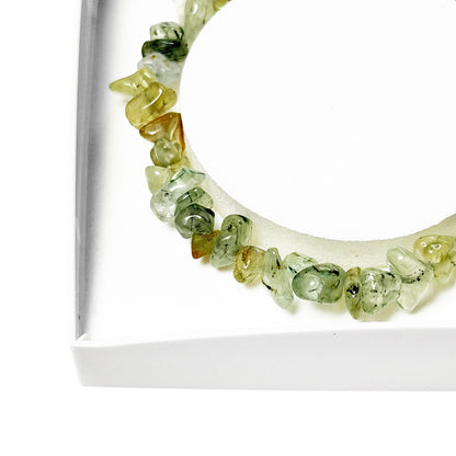 Bracciale in prehnite – Barocco con chiusura – da 19 a 23 cm