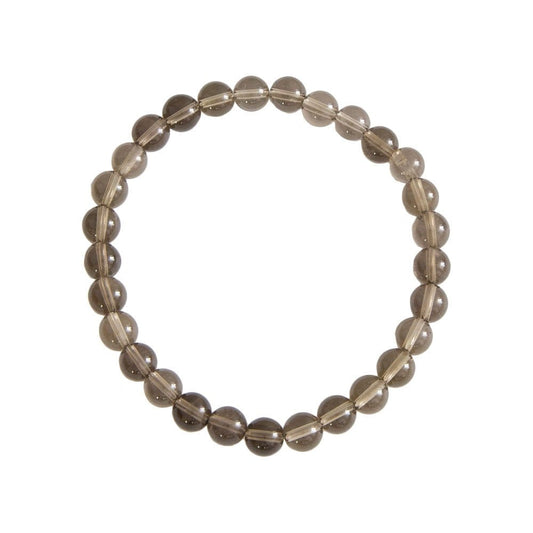 Bracciale in quarzo affumicato – Perle da 6 mm