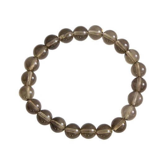Bracciale in quarzo affumicato – Perle da 8 mm