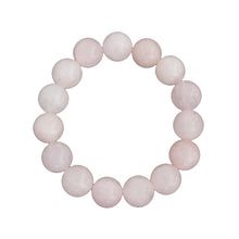 Bracciale in quarzo rosa – Perle da 12 mm