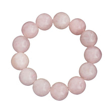 Bracciale in quarzo rosa – Perle da 14 mm