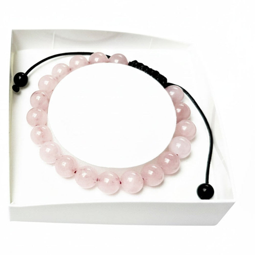 bracciale-in-quarzo-rosa-perle-sferiche-da-8-mm-cordoncino-regolabile