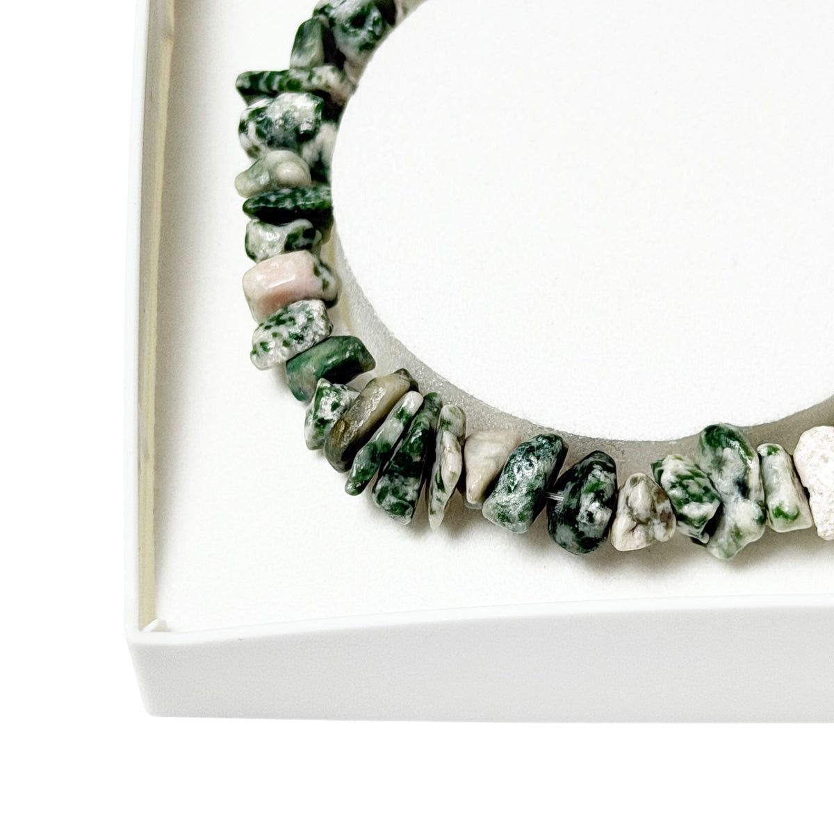 Bracciale in serpentina scura – Barocco con chiusura – da 19 a 23 cm