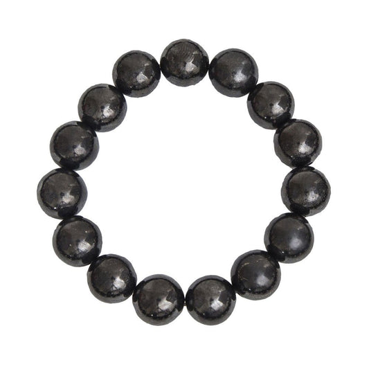 Bracciale in shungite – Perle da 12 mm