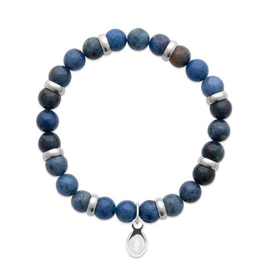 Bracciale in sodalite e anelli per lui