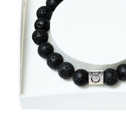 Bracciale Toro in pietra lavica – 20 cm