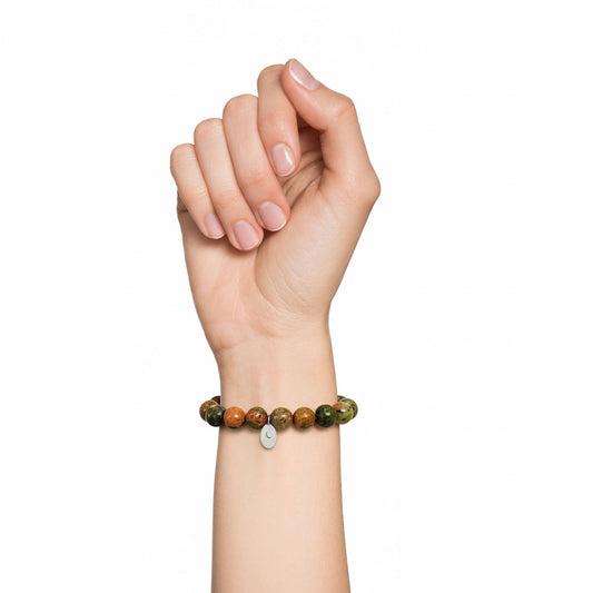 bracciale-in-unakite-perle-da-10-mm