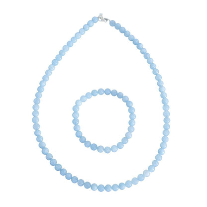 Parure in acquamarina – Perle sferiche da 6 mm