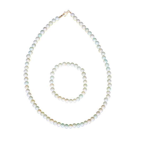 Parure in amazzonite – Perle sferiche da 6 mm