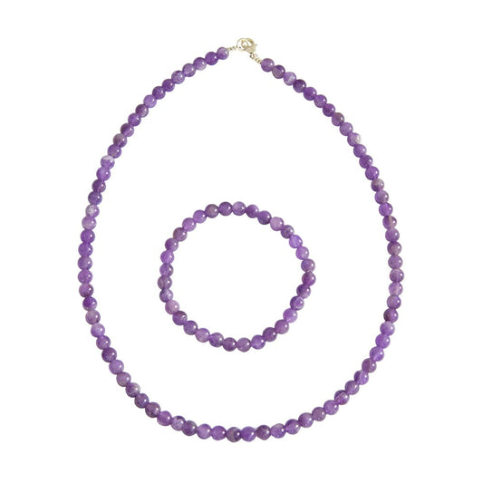 Parure in ametista – Perle sferiche da 6 mm