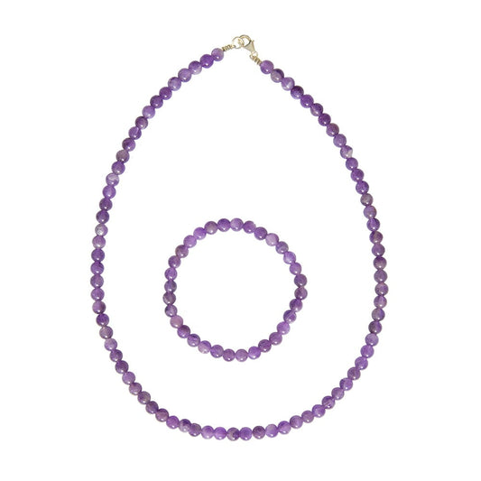 Parure in ametista – Perle sferiche da 6 mm