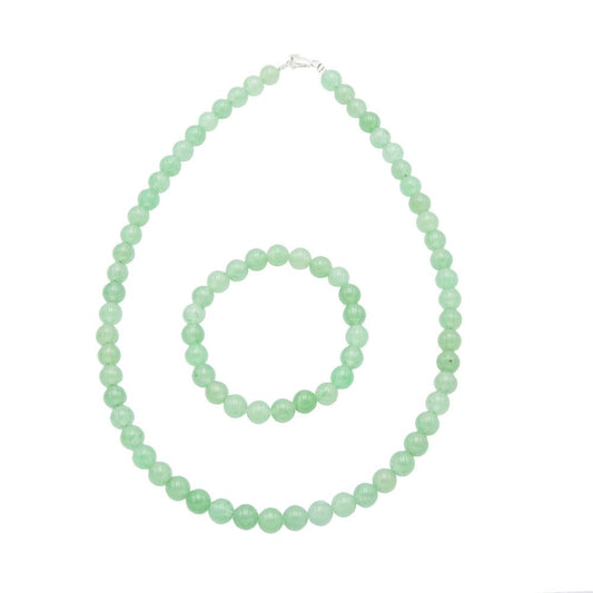 Parure in avventurina – Perle sferiche da 8 mm