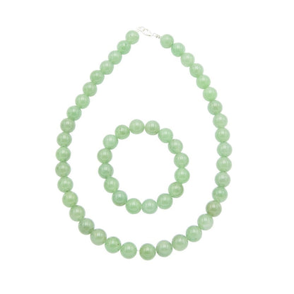 Parure in avventurina – Perle sferiche da 12 mm