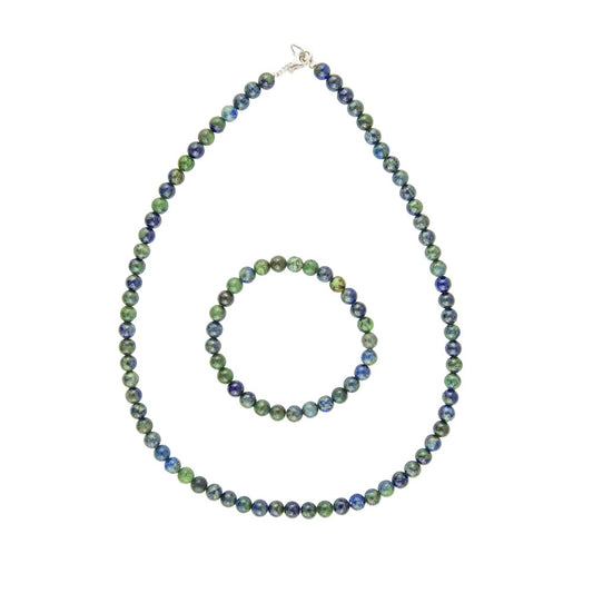 Parure in crisocolla – Perle sferiche da 6 mm