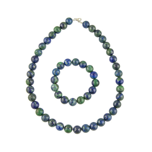 Parure in crisocolla – Perle sferiche da 12 mm