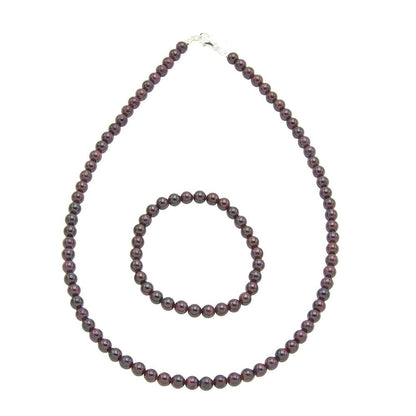 Parure in granato rosso – Perle sferiche da 6 mm