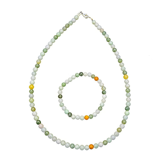 Parure in giada verde – Perle sferiche da 6 mm