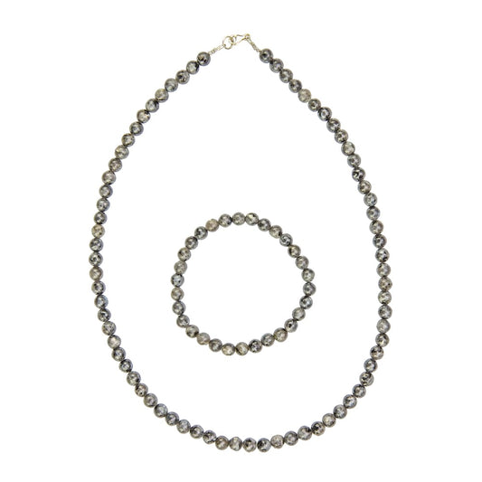 Parure in labradorite con inclusioni – Perle sferiche da 6 mm