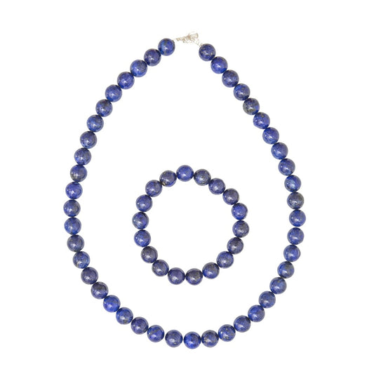 Parure in lapislazzuli – Perle sferiche da 10 mm