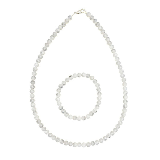 Parure in pietra di luna – Perle sferiche da 6 mm