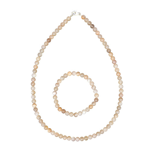 Parure in pietra del sole – Perle sferiche da 6 mm