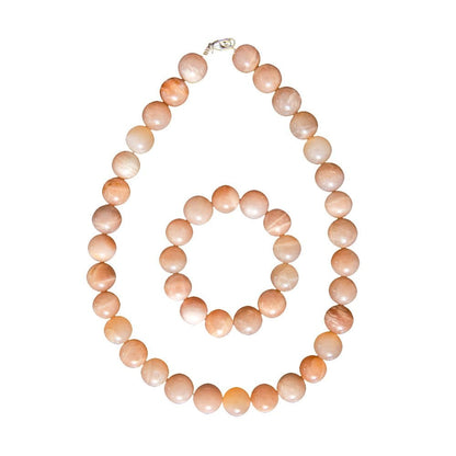 Parure in eliolite pietra del sole – Perle sferiche da 14 mm